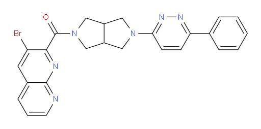 (3-bromo-1,8-naphthyridin-2-yl)(5-(6-phenylpyridazin-3-yl)hexahydropyrrolo[3,4-c]pyrrol-2(1H)-yl)methanone
