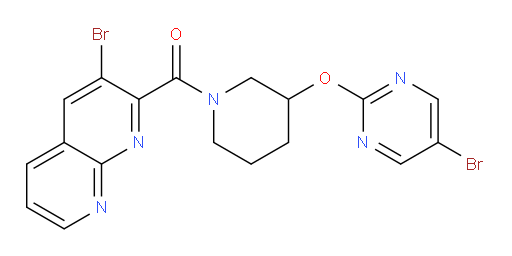 (3-bromo-1,8-naphthyridin-2-yl)(3-((5-bromopyrimidin-2-yl)oxy)piperidin-1-yl)methanone