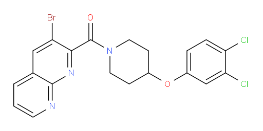 (3-bromo-1,8-naphthyridin-2-yl)(4-(3,4-dichlorophenoxy)piperidin-1-yl)methanone