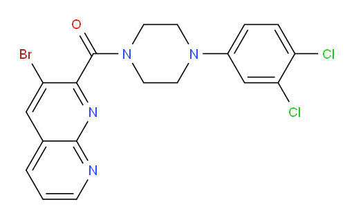 (3-bromo-1,8-naphthyridin-2-yl)(4-(3,4-dichlorophenyl)piperazin-1-yl)methanone