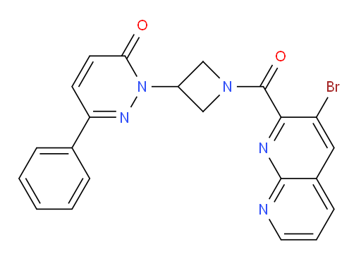2-(1-(3-bromo-1,8-naphthyridine-2-carbonyl)azetidin-3-yl)-6-phenylpyridazin-3(2H)-one
