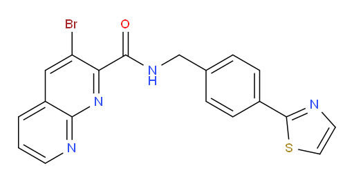 3-bromo-N-(4-(thiazol-2-yl)benzyl)-1,8-naphthyridine-2-carboxamide