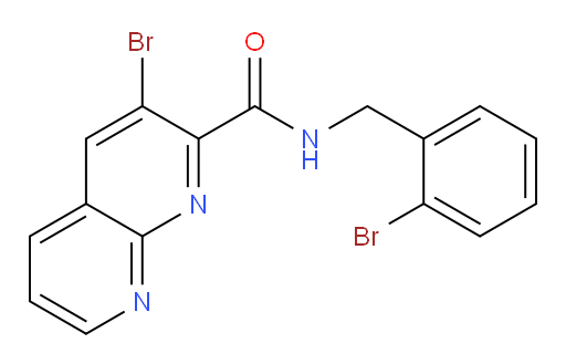 3-bromo-N-(2-bromobenzyl)-1,8-naphthyridine-2-carboxamide