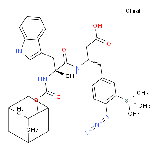 (S)-3-((R)-2-(((金刚烷-2-氧基)羰基)氨基)-3-(1H-吲哚-3-基)-2-甲基丙酰胺基)-4-(4-叠氮基-3-(三甲基锡基)苯基)丁酸