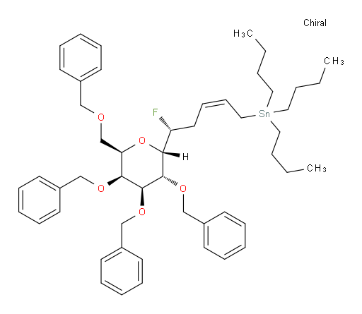 三丁基((R,Z)-5-氟-5-((2S,3R,4S,5S,6R)-3,4,5-三(苄氧基)-6-((苄氧基)甲基)四氢-2H-吡喃-2-基)戊-2-烯-1-基)锡烷