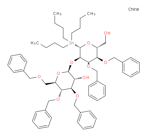 (2S,3R,4R,5R,6R)-4,5-bis(benzyloxy)-6-((benzyloxy)methyl)-2-(((2S,3R,4S,5R,6R)-4,5-bis(benzyloxy)-6-(hydroxymethyl)-2-(tributylstannyl)tetrahydro-2H-pyran-3-yl)oxy)tetrahydro-2H-pyran-3-ol