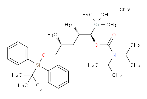 (1R,2S,4R)-5-((叔丁基二苯基sil氧基))-2,4-二甲基-1-(三甲基锡基)戊基 二异丙基氨基甲酸酯