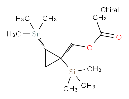 ((1R,2S)-1-(trimethylsilyl)-2-(trimethylstannyl)cyclopropyl)methyl acetate