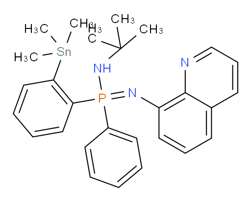 N-(tert-butyl)-P-phenyl-N'-(quinolin-8-yl)-P-(2-(trimethylstannyl)phenyl)phosphinimidic amide