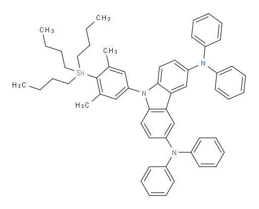 9-(3,5-dimethyl-4-(tributylstannyl)phenyl)-N3,N3,N6,N6-tetraphenyl-9H-carbazole-3,6-diamine