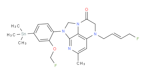 (E)-5-(4-fluorobut-2-en-1-yl)-1-(2-(fluoromethoxy)-4-(trimethylstannyl)phenyl)-7-methyl-4,5-dihydro-1H-1,2a,5,8-tetraazaacenaphthylen-3(2H)-one