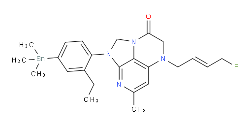 (E)-1-(2-ethyl-4-(trimethylstannyl)phenyl)-5-(4-fluorobut-2-en-1-yl)-7-methyl-4,5-dihydro-1H-1,2a,5,8-tetraazaacenaphthylen-3(2H)-one