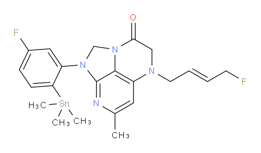 (E)-1-(5-fluoro-2-(trimethylstannyl)phenyl)-5-(4-fluorobut-2-en-1-yl)-7-methyl-4,5-dihydro-1H-1,2a,5,8-tetraazaacenaphthylen-3(2H)-one