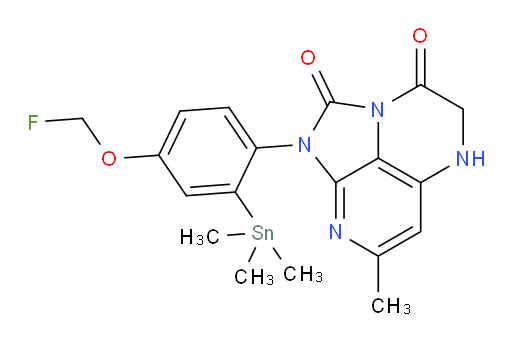1-(4-(fluoromethoxy)-2-(trimethylstannyl)phenyl)-7-methyl-4,5-dihydro-1H-1,2a,5,8-tetraazaacenaphthylene-2,3-dione