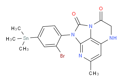 1-(2-bromo-4-(trimethylstannyl)phenyl)-7-methyl-4,5-dihydro-1H-1,2a,5,8-tetraazaacenaphthylene-2,3-dione