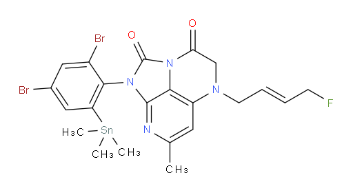 (E)-1-(2,4-dibromo-6-(trimethylstannyl)phenyl)-5-(4-fluorobut-2-en-1-yl)-7-methyl-4,5-dihydro-1H-1,2a,5,8-tetraazaacenaphthylene-2,3-dione