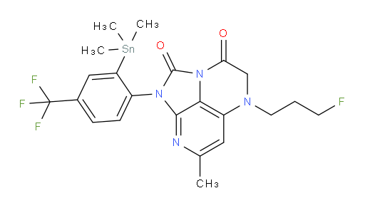 5-(3-fluoropropyl)-7-methyl-1-(4-(trifluoromethyl)-2-(trimethylstannyl)phenyl)-4,5-dihydro-1H-1,2a,5,8-tetraazaacenaphthylene-2,3-dione