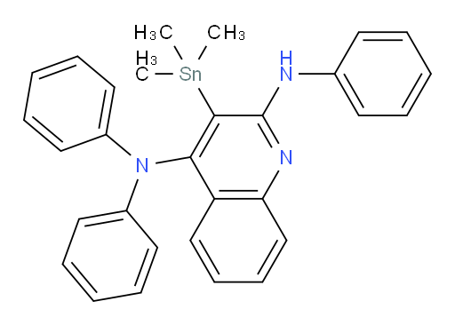 N2,N4,N4-triphenyl-3-(trimethylstannyl)quinoline-2,4-diamine