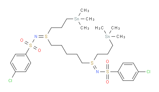 Sulfilimine, S,S′-1,5-pentanediylbis[N-[(4-chlorophenyl)sulfonyl]-S-[3-(trimethylstannyl)propyl]-