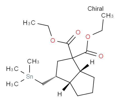 (3R,3aS,6aR)-diethyl 3-((trimethylstannyl)methyl)hexahydropentalene-1,1(2H)-dicarboxylate