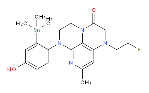 1-(2-fluoroethyl)-6-(4-hydroxy-2-(trimethylstannyl)phenyl)-8-methyl-1,2,5,6-tetrahydro-1,3a,6,7-tetraazaphenalen-3(4H)-one