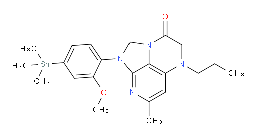 1-(2-methoxy-4-(trimethylstannyl)phenyl)-7-methyl-5-propyl-4,5-dihydro-1H-1,2a,5,8-tetraazaacenaphthylen-3(2H)-one