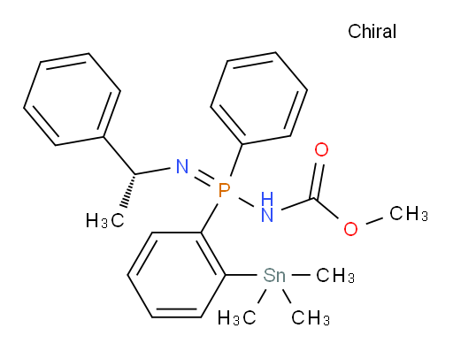 methyl P-phenyl-N-((R)-1-phenylethyl)-P-(2-(trimethylstannyl)phenyl)phosphorimidoylcarbamate
