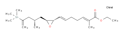 (2E,6E)-ethyl 2-methyl-7-((2S,3S)-3-((S)-2-methyl-4-(trimethylstannyl)pent-4-en-1-yl)oxiran-2-yl)hepta-2,6-dienoate