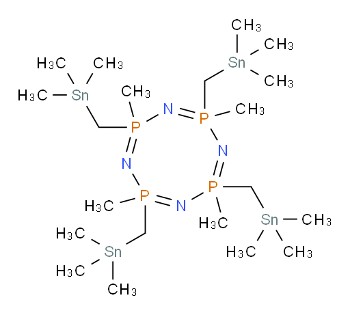 1,3,5,7,2,4,6,8-Tetrazatetraphosphocine, 2,2,4,4,6,6,8,8-octahydro-2,4,6,8-tetramethyl-2,4,6,8-tetrakis[(trimethylstannyl)methyl]-