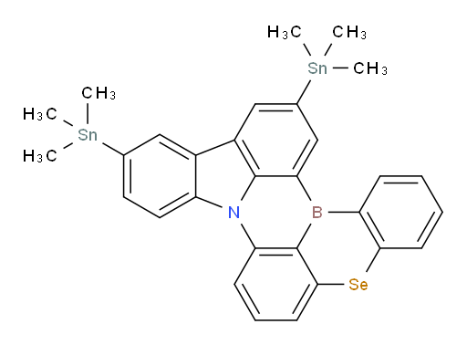 11,14-bis(trimethylstannyl)-5-selena-8b-aza-15b-borabenzo[a]naphtho[1,2,3-hi]aceanthrylene