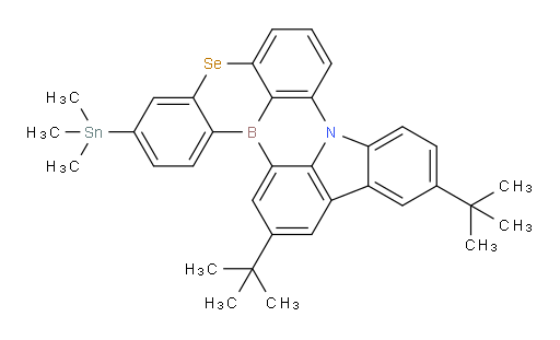 11,14-di-tert-butyl-3-(trimethylstannyl)-5-selena-8b-aza-15b-borabenzo[a]naphtho[1,2,3-hi]aceanthrylene