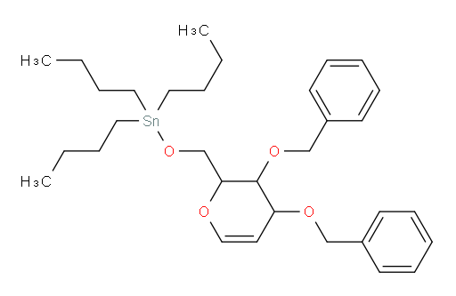 ((3,4-bis(benzyloxy)-3,4-dihydro-2H-pyran-2-yl)methoxy)tributylstannane