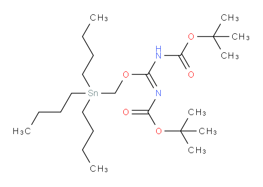 1,1-Dimethylethyl N-[[[(1,1-dimethylethoxy)carbonyl]amino][(tributylstannyl)methoxy]methylene]carbamate