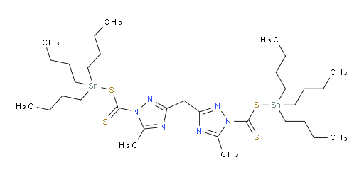 bis(tributylstannyl) 3,3'-methylenebis(5-methyl-1H-1,2,4-triazole-1-carbodithioate)