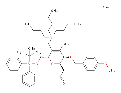 2-((2R,3R,6S)-6-(((tert-butyldiphenylsilyl)oxy)methyl)-3-((4-methoxybenzyl)oxy)-4-methyl-5-((tributylstannyl)methyl)-3,6-dihydro-2H-pyran-2-yl)acetaldehyde