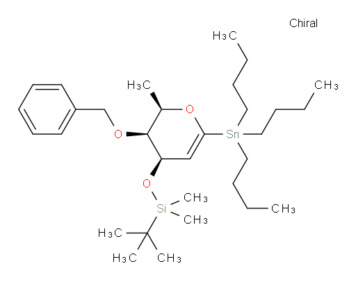 (((2R,3S,4R)-3-(benzyloxy)-2-methyl-6-(tributylstannyl)-3,4-dihydro-2H-pyran-4-yl)oxy)(tert-butyl)dimethylsilane