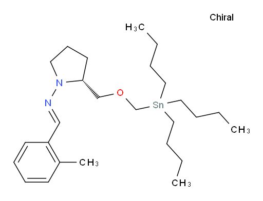 (R,E)-N-(2-methylbenzylidene)-2-(((tributylstannyl)methoxy)methyl)pyrrolidin-1-amine