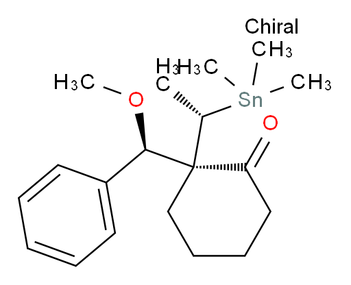 (S)-2-((R)-methoxy(phenyl)methyl)-2-((S)-1-(trimethylstannyl)ethyl)cyclohexanone