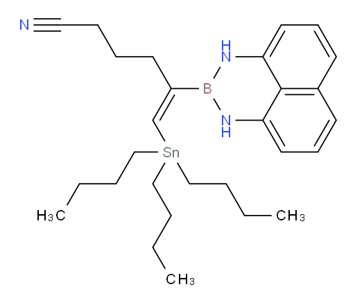 (E)-5-(1H-萘并[1,8-de][1,3,2]二氮杂硼杂环己烯-2(3H)-基)-6-(三丁基锡基)己-5-烯氰基