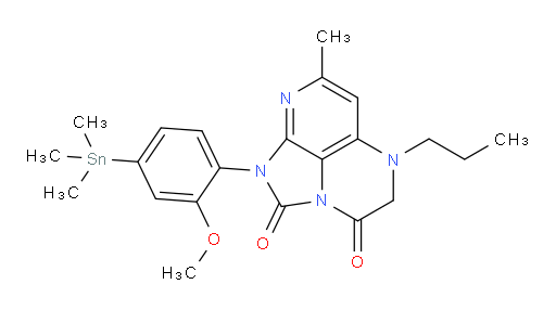 1-(2-methoxy-4-(trimethylstannyl)phenyl)-7-methyl-5-propyl-4,5-dihydro-1H-1,2a,5,8-tetraazaacenaphthylene-2,3-dione