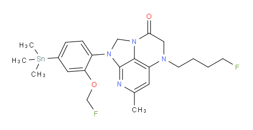 5-(4-fluorobutyl)-1-(2-(fluoromethoxy)-4-(trimethylstannyl)phenyl)-7-methyl-4,5-dihydro-1H-1,2a,5,8-tetraazaacenaphthylen-3(2H)-one