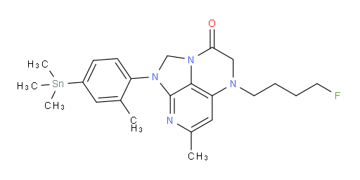 5-(4-fluorobutyl)-7-methyl-1-(2-methyl-4-(trimethylstannyl)phenyl)-4,5-dihydro-1H-1,2a,5,8-tetraazaacenaphthylen-3(2H)-one