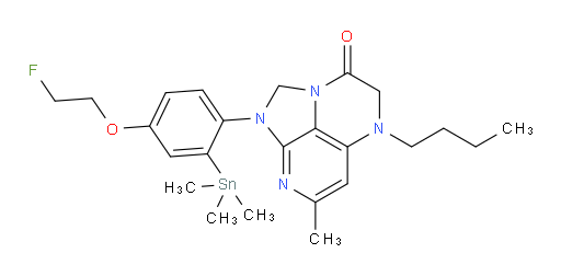 5-butyl-1-(4-(2-fluoroethoxy)-2-(trimethylstannyl)phenyl)-7-methyl-4,5-dihydro-1H-1,2a,5,8-tetraazaacenaphthylen-3(2H)-one