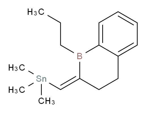 (E)-三甲基((1-丙基-3,4-二氢苯并[b]硼杂环己烯-2(1H)-亚基)甲基)锡烷