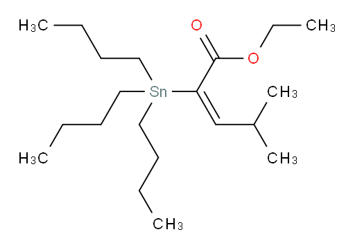 (E)-乙基 4-甲基-2-(三丁基锡基)戊-2-烯酸酯