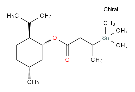 (1R,2S,5R)-2-异丙基-5-甲基环己基 3-(三甲基锡基)丁酸酯