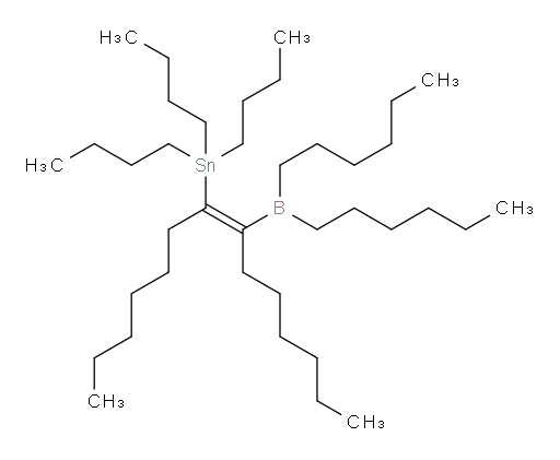 (E)-三丁基(8-(二己基boryl)十四烷-7-烯-7-基)锡烷