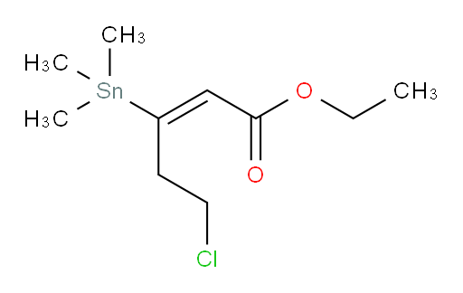 (E)-乙基 5-氯-3-(三甲基锡基)戊-2-烯酸酯