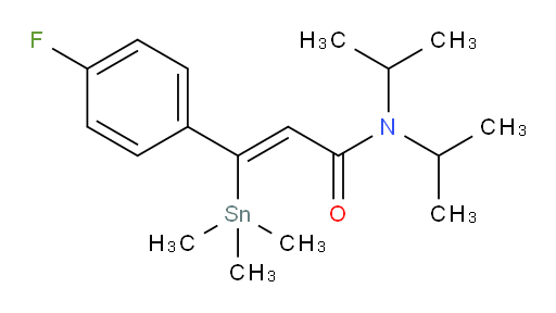 (Z)-3-(4-氟苯基)-N,N-二异丙基-3-(三甲基锡基)丙烯酰胺
