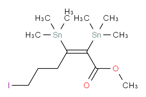 (Z)-甲基 6-碘-2,3-双(三甲基锡基)己-2-烯酸酯